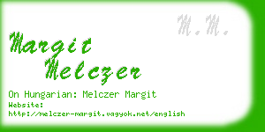 margit melczer business card